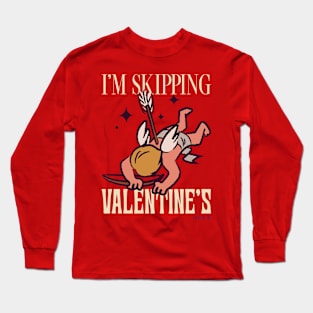 Fallen Cupid Funny Valentines Day Anti Valentines Day Long Sleeve T-Shirt